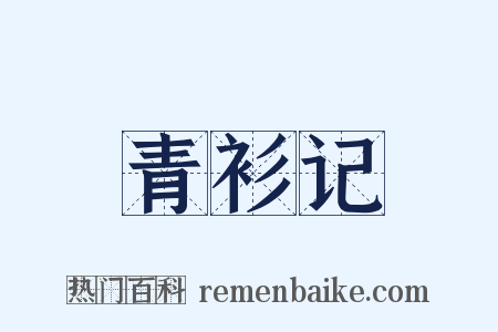 青衫记是什么意思的图片